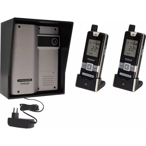 Interphone 600 mètres individuel sans-fil - UltraCOM2 ARGENTÉ 600-SOLO visière noire + transformateur + 2 combinés (1/5)