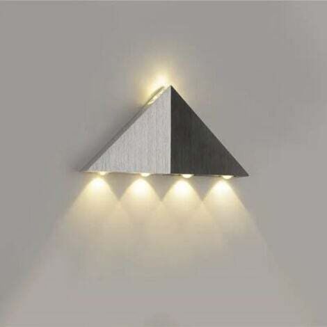 Applique Murale LED 5W Interieur Triangle Lampe Design Original Moderne Eclairage Décoratif en Aluminium Luminaire pour Chambre Couloir Salon - B (1/4)