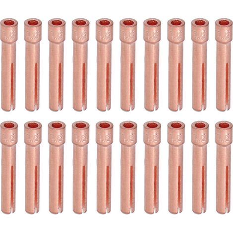 20 Pièces Collets TIG 1,6mm Orifice pour Électrode Tungstène, Accessoires Torche de Soudage QQ150 WP‑9F (1/5)