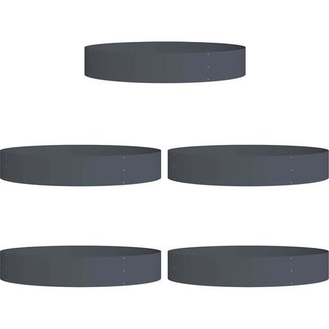 Maison Exclusive - Anello per vaso 5 pcs Antracite 120 x 120 x 20 cm