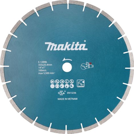 Makita E-12996 Disco de corte diamante 355 mm acero (1/2)