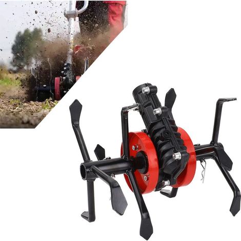 Zoternen Débroussailleuse Roue d'herbe Sol Desserrer Tête Mini Motoculteur Roue de Labour Profond pour Cultivateur de Motoculteur de Jardin ,28mm 9 Dents (1/5)