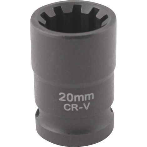 Douille 10 pans 20mm 1/2" CrV pour étrier de frein - OM 0189 - CLAS Equipements (1/2)