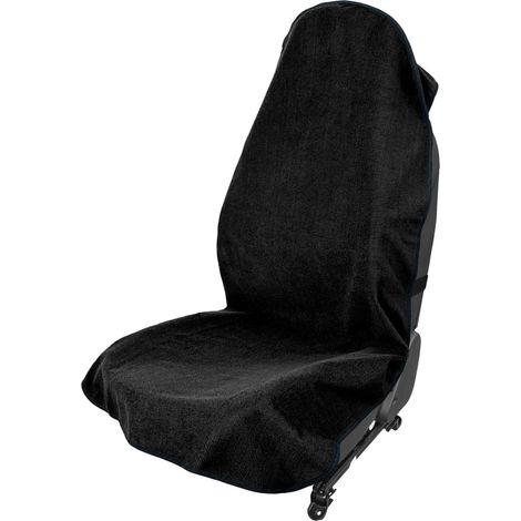 Housse de Protection de Siège Auto Universel Avant,Couvre Siège Voiture Étanche et Respirant pour Enfants et Adultes,Siège Universelle pour La Plupart des Voitures, Camionnettes (Noir) (1/5)