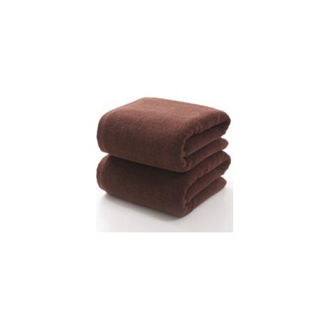 Lot de 2 serviettes en pur coton couleur café, douces et absorbantes, linge de bain – 35 × 70 cm (1/5)