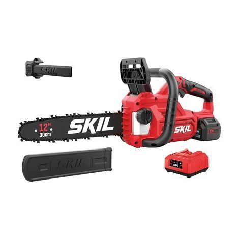 Tronçonneuse à batterie 20V Max – Moteur brushless – Guide-chaîne 30 cm – Avec batterie 4,0 Ah et chargeur – Lubrification automatique – Skil