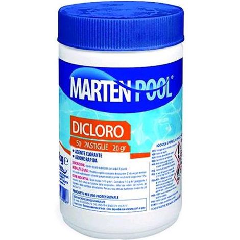 Disinfettante Clorato Marten Dicloro Disco 20Gr Kg. 1 Cf.12Pz
