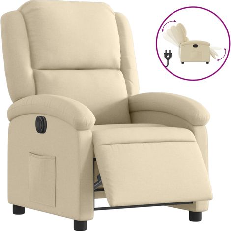 Maison Exclusive - Relaxsessel Elektrisch Creme Stoff