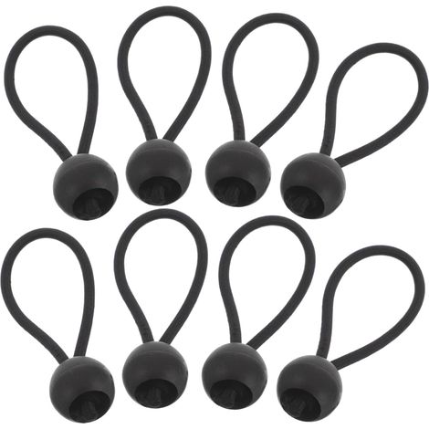 Paquete de 20 cordones elásticos de 4 mm – bolas de seguridad de 10 cm, correas resistentes para lonas, tiendas de campaña y uso en exteriores. (1/5)