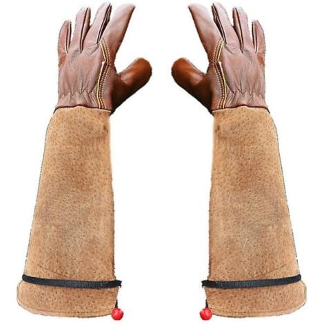 (S) Gants de jardinage 1 paire, gants anti-épines de taille de rose, gants en peau de mouton en peau de porc Gants floraux (1/5)