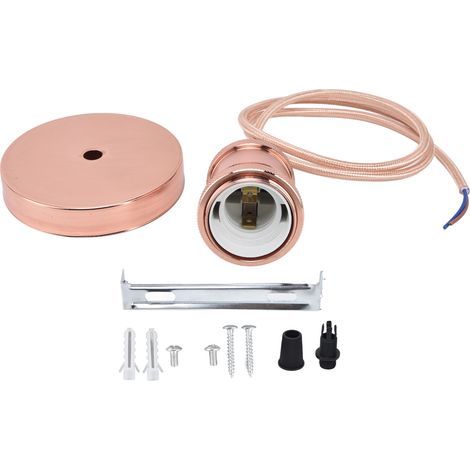 E27 socket with cord, vintage pendant light, for bedroom, 100 to 240V (1/5)