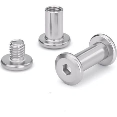 CCYKXA Packung mit 10 M3 x 5 mm Edelstahl-Innensechskantschrauben für Möbel - Schrank- und Möbelverbinder für Holzplatten