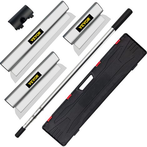 VEVOR Combo de Cuchilla de Encintar con Mango 10/16/24 Acero Inoxidable Hoja de Skimmimg de Panel de Yeso Grosor de Hoja de 0,5mm Espátula de Encintar Masilla para Entrar en Junta y Costura Estrecha
