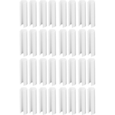 32 pièces pinces PVC pour tuyau serre et bâche piscine, polyvalentes réutilisables, films et voiles d'ombrage, blanc petit (1/5)