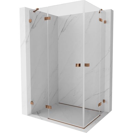Mexen Lunar Duo Duschkabine mit Drehtür 120 x 105 cm, transparent, Roségold - 834-120L-105P-60-00 (1/5)