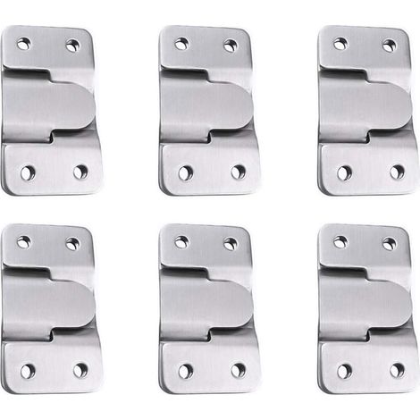 Sollbry 12PCS Support Montage Encastré Dissimulé Acier  54x30mm (1/5)