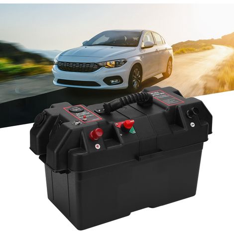 Boîtier de Batterie Multifonction avec Prise USB, Voltmètre et Douilles pour Charge Voiture Extérieure (1/5)