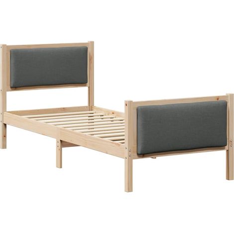 Maison Exclusive - Struttura del letto Grigio scuro 75 x 190 cm Tessuto (1/5)