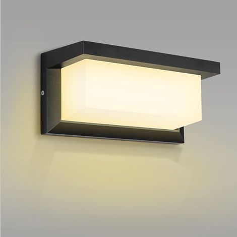 Außenwandleuchte, 18W Moderne Außenwandleuchte, IP65 wasserdichte LED-Außenlampe, für Außenbeleuchtung, Gartenterrasse im Freien, Weg, Patio, Villa, Warmweiß (1/5)