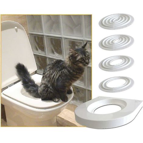 Katzentoiletten-Trainingsset – Streufreies System für Katzen ab 3 Monaten – Einfache Installation in Standardtoiletten – Ungiftiger Kunststoff (1/5)