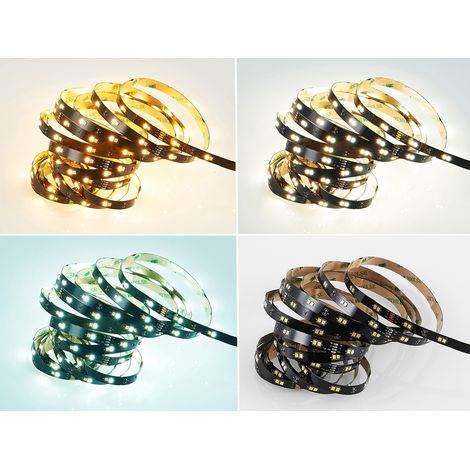LED Streifen CHIP mit Fernbedienung & Dimmer, Lichtfarbe einstellbar - 5 Meter