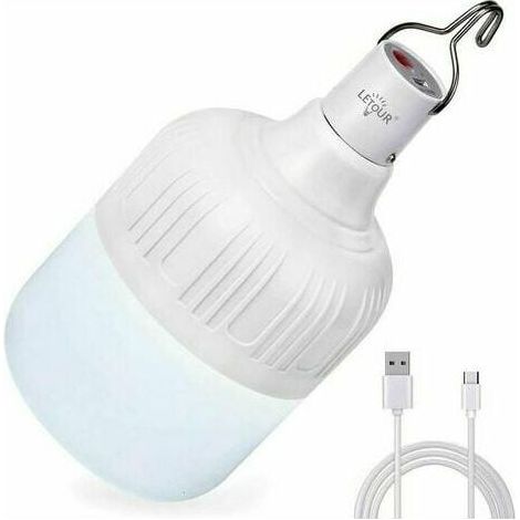 Lanterne Camping - 60 W - 5000 Lumen - 5 Modes Dimmable - Rechargeable USB - Pour Extérieur Jardin Barbecue Pique-Nique - 1 Pièce