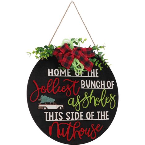 Décorations de Noël pour porte d'entrée (30 cm), couronne de Noël à suspendre dans la cour, articles de fête (1/5)