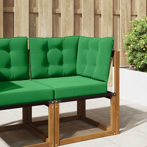 vidaXL Coussin de canapé d'extérieur Polyester Vert 60 x 40 x 10 cm