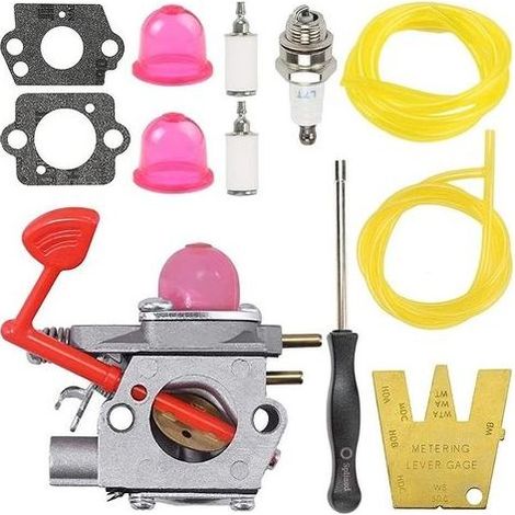 Carburateur WT-875 pour souffleur à gaz Poulan Pro BVM200C, BVM200VS, P200C, GBV325, P325, Craftsman 25cc 210 MPH, 200 MPH, McCulloch GBV325, MC200VS, M325, M320, Souffleur à gaz moteur 25cc, remplace (1/5)