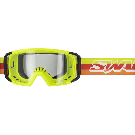 Masque Cross SWAPS SCRUB V2 - JAUNE / ORANGE / ROUGE ECRAN TRANSPARENT