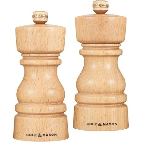 Geschenkset 2 Mühlen Salz und Pfeffer 13 cm Buche - London - Cole & Mason