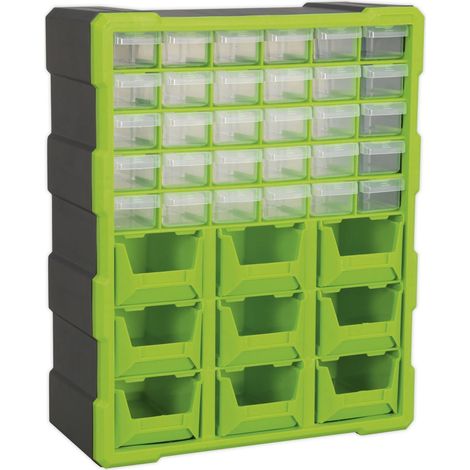 Sealey Cabinet Box 39 Drawer - Green/Black (1/5)