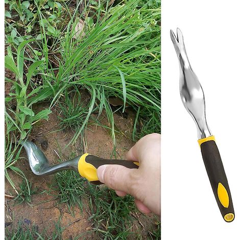 Ensemble de 2 outils de jardinage en alliage d'aluminium pour le désherbage : truelle de repiquage portable et pelle manuelle ergonomique. (1/5)