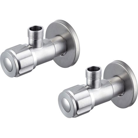 Rubinetto di Arresto da 1/2 in Acciaio Inox Satinato Nilo