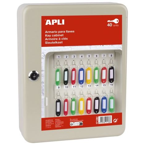 APLI 17138 - Armario metálico portallaves para 45 Llaves, con Cerradura