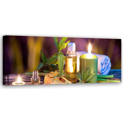 Tableau sur toile Bougie Spa Zen 90x30 (1/5)