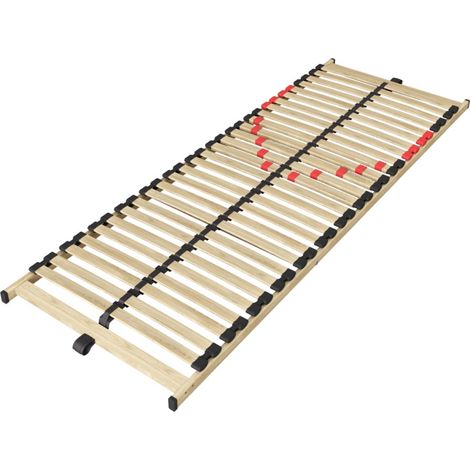 Sommier ZITTARO – 28 láminas – 70x200 cm – Acabado roble y negro – Confort y robustez
