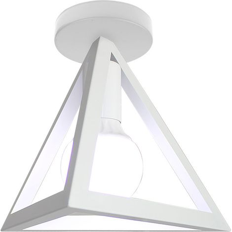 Modern Triangle Metal Ceiling Light, E27, White (1/5)