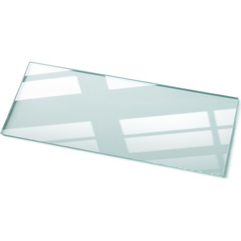 Dessus - Plateau de table - Dessus rectangulaire en verre trempé transparent – 125 x 50 cm – ESG