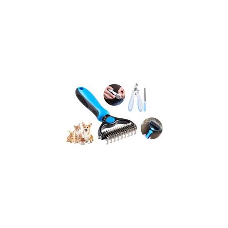 Peigne à nouer pour animaux de compagnie, couteau à nouer pour chien, peigne à râteau à ongles, peigne en acier inoxydable, spécial pour chats et chiens à poils longs