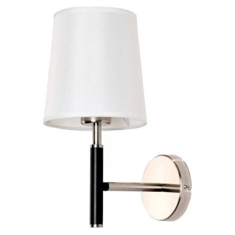 Applique murale rétro pour intérieur, avec interrupteur et prise, LED monochrome 4W, style industriel en métal, idéale pour chambre, salon, couloir (nickel sable + noir) (1/3)