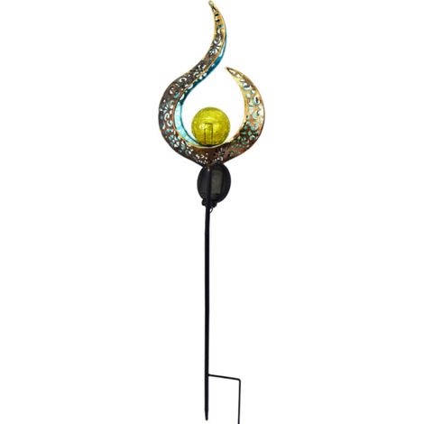 Lampes solaires d'extérieur en forme de lune et de soleil pour jardin, cour ou terrasse, style antique, 1 pièce. (1/5)
