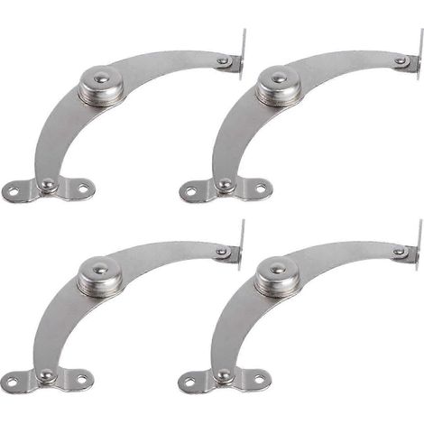 Barre de levage réglable pour meubles, barre de support pour armoires et fenêtres, argentée 13,5 x 5 cm, acier inoxydable durable, lot de 4. (1/5)
