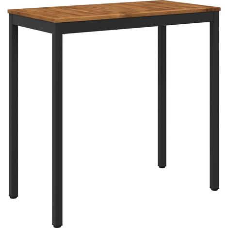 Mesa de Bar para Jardín Natural y negro 108,5 x 55 x 105 cm vidaXL (1/5)