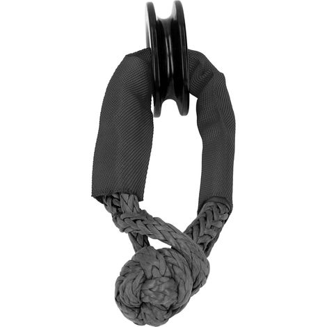 Anneau de récupération 4x4, shackle souple en corde synthétique, manille alu pour SUV, pick-up, VTT, kit de dépannage, noir, remorquage tout-terrain (1/5)