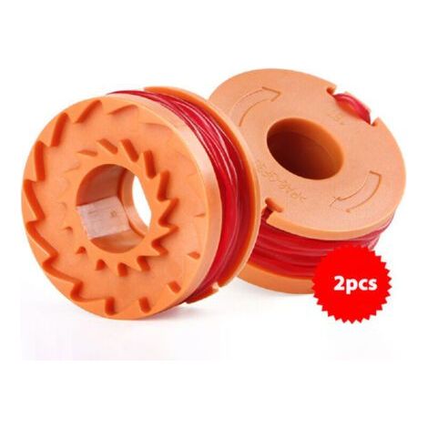 ALLIANDIS2pcs Bobines de Fil de de coupe de 3m, diamètre de 1.65 mm, Longue Durée, compatible avec les Débroussailleuses et Coupe-Bordures WORX WA0010 (1/4)