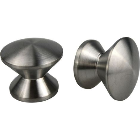 Edelstahl Möbelbeschlag ø 32mm Möbelknopf massiv Schrankknopf matt gebürstet (1/2)