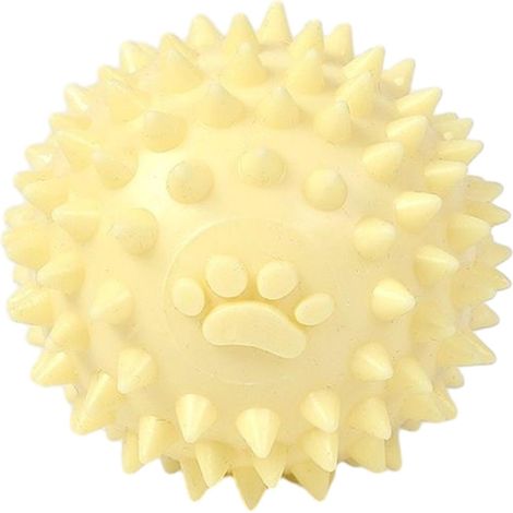 TPR Spike balle Jouet pour chien – sonore nettoyage des dents – pour interactif macher Play – Jaune (1/5)