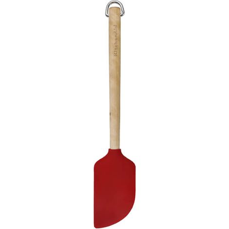 KitchenAid Birchwood Scraper Spatula with Silicone Head Red (1/5)