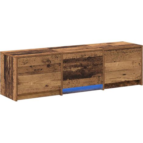 Maison Exclusive - Fernsehschrank mit LED Altholz 140 x 34 x 40 c